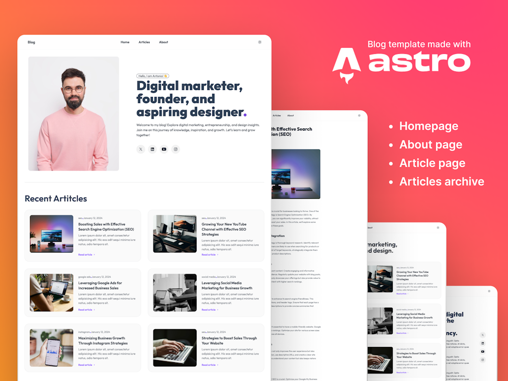 Blog template for Astro